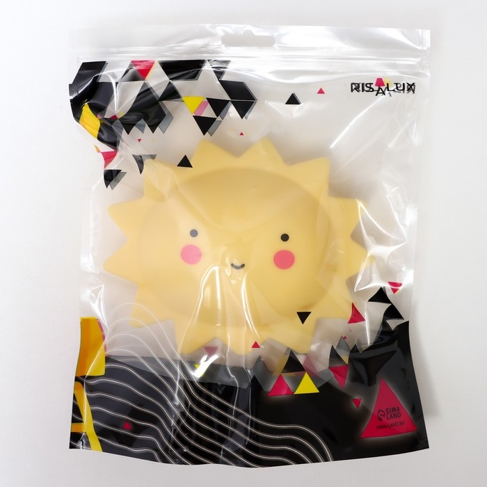 Ночник Ночник "Солнышко" LED от батареек 3xLR44 желтый 14х6х12см RISALUX