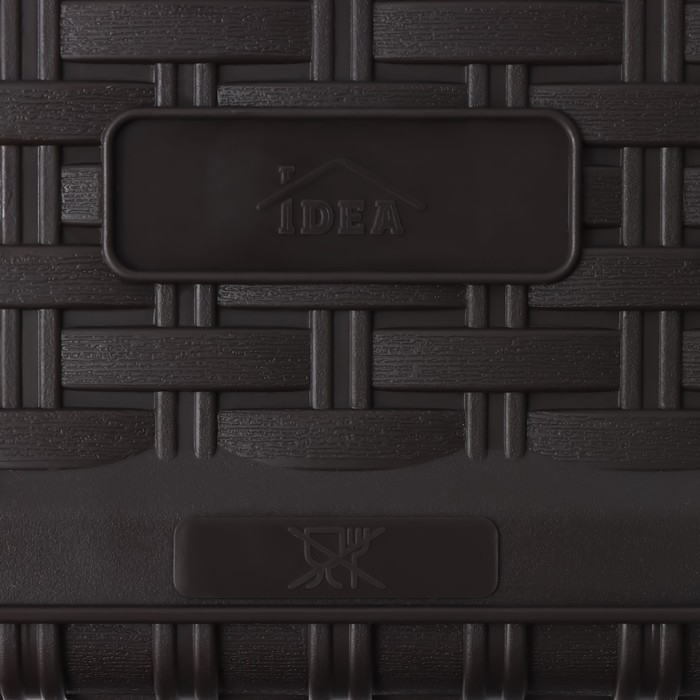 Ящик балконный «Ротанг», 57,5 см, 12 л, цвет коричневый Ящик балконный «Ротанг», 57,5 см, 12 л, цвет коричневый