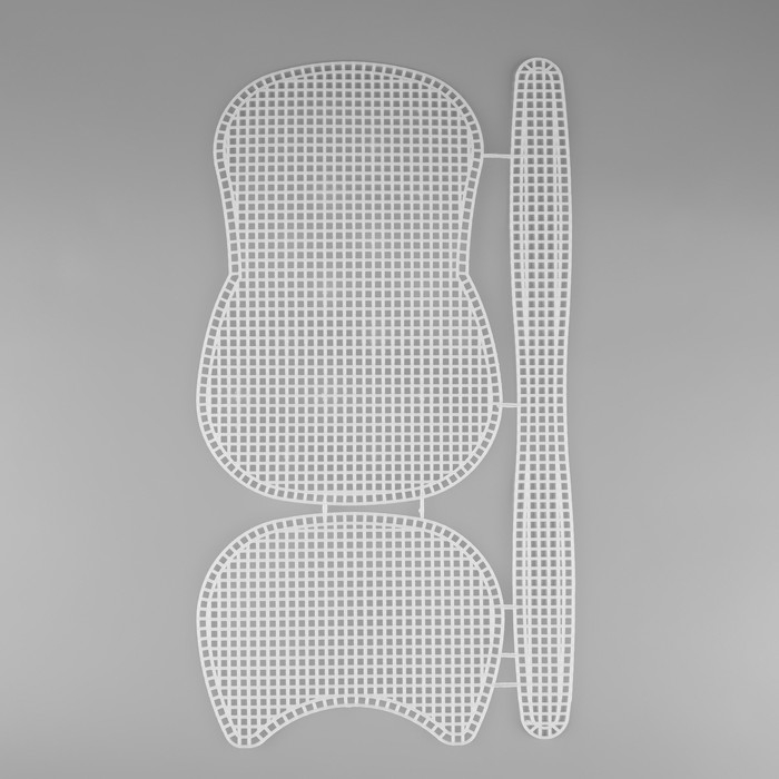 Канва-основа для вышивания сумки, пластиковая, 42 &times; 24 см, цвет белый