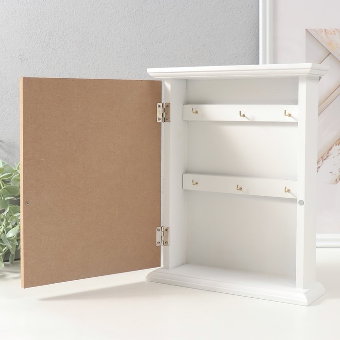 Ключница дерево 6 крючков "Олень" 26,5х20,8х6,3 см