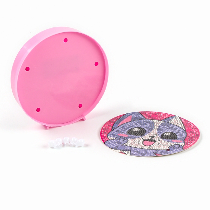 Ночник своими руками. Алмазная мозаика для детей с полным заполнением на ночнике &laquo;Котик&raquo;, 15 х 15 см