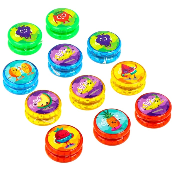 Йо-йо &laquo;Фрукты&raquo; световой, виды МИКС