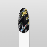 Наклейки для ногтей «Битое стекло», фольгированные, цвет фиолетовый/золотистый/графит Наклейки для ногтей «Битое стекло», фольгированные, цвет фиолетовый/золотистый/графит