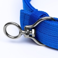 Ошейник четырехслойный с вертлюгом, 65 х 4 см, ОШ 54-60 см, полиэстер, синий