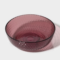 Тарелка глубокая стеклянная &laquo;Идиллия&raquo;, d=18 см, цвет лилак