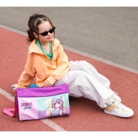 Сумка детская спортивная для девочки «Аниме», 40х21х24см, цвет сиреневый Сумка детская спортивная для девочки «Аниме», 40х21х24см, цвет сиреневый