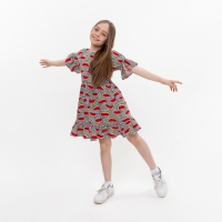 Платье для девочки, цвет серый, рост 104 см Платье для девочки, цвет серый, рост 104 см