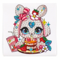 Алмазная мозаика наклейка для детей &laquo;Милый Зайка&raquo;, 9 х 9 см, набор для творчества