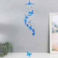 Музыка ветра пластик "Бабочки и сердечко-зеркало" 4 трубки 11 элементов 75 см Музыка ветра пластик "Бабочки и сердечко-зеркало" 4 трубки 11 элементов 75 см