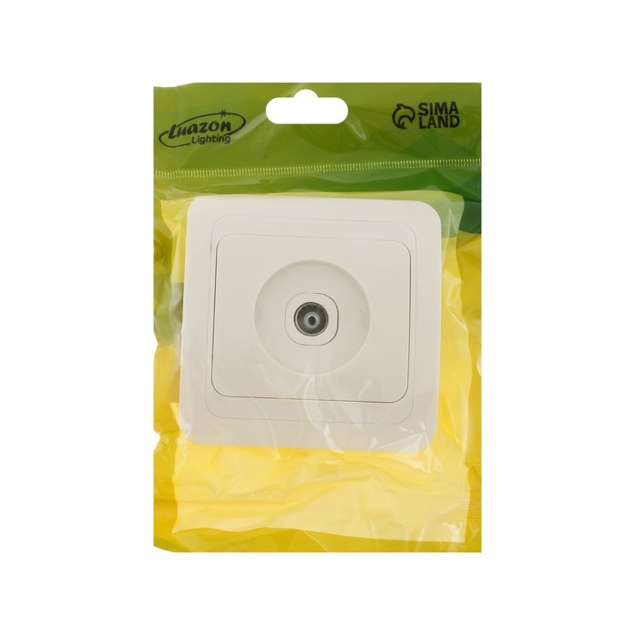 Розетка телевизионная одноместная Luazon Lighting "Орион", скрытая, белая