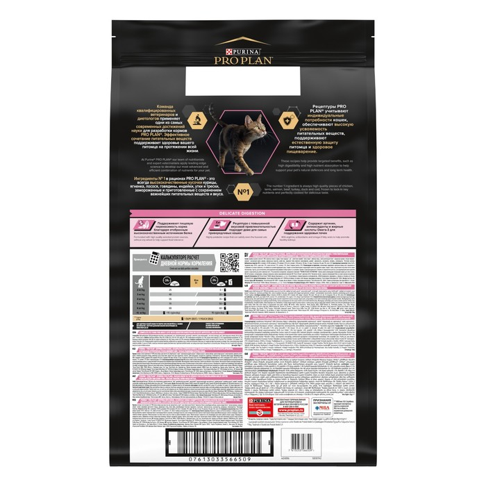 Сухой корм PRO PLAN для кошек с проблемами пищеварения, индейка, 10 кг