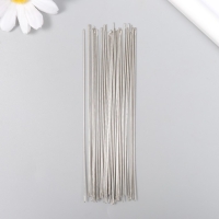 Иглы для бисера металл тонкие набор 25-30 шт Ø 0,7х118 мм Иглы для бисера металл тонкие набор 25-30 шт Ø 0,7х118 мм