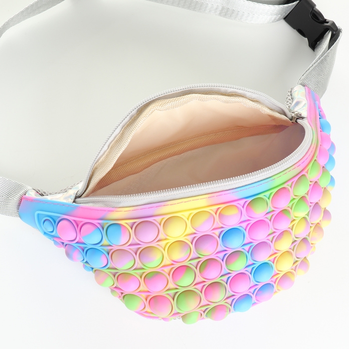 Сумка поясная детская на молнии «Выбражулька», pop it, цвет разноцветный Сумка поясная детская на молнии «Выбражулька», pop it, цвет разноцветный