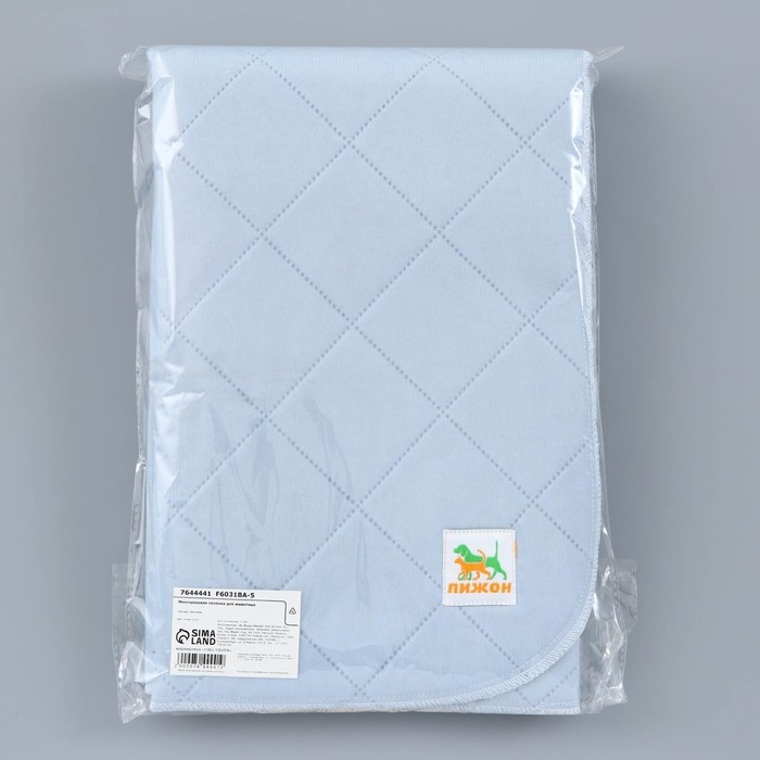 Пелёнка для животных многоразовая впитывающая, 70 х 90 см, серый Пелёнка для животных многоразовая впитывающая, 70 х 90 см, серый