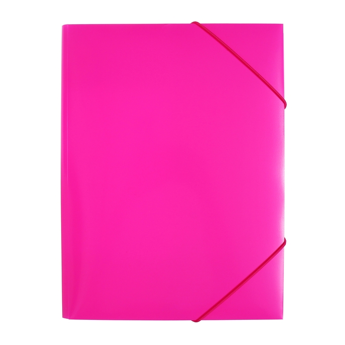 Папка на резинке А4, 500 мкм, Calligrata Папка на резинке А4, 500 мкм, Calligrata "Neon", корешок 30 мм, неоновая, розовая