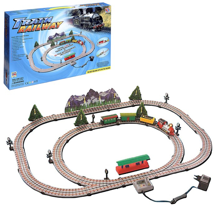 Железная дорога &laquo;Дальнее путешествие&raquo;, работает от сети, протяжённость пути 5,06 м