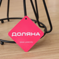 Подставка для стаканов Доляна, 20×20×18 см, цвет чёрный Подставка для стаканов Доляна, 20×20×18 см, цвет чёрный