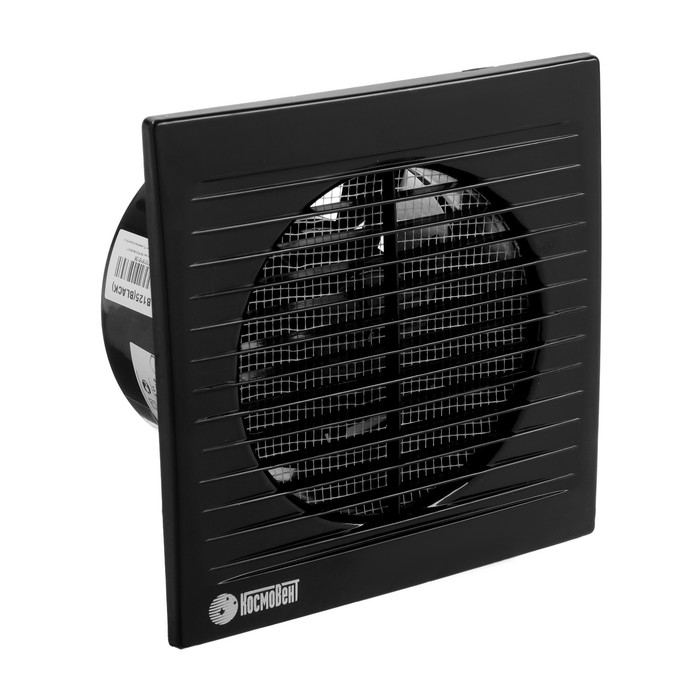 Вентилятор вытяжной "КосмоВент" В125, d=125 мм, 12 Вт, 40 дБ, 188 м&sup3;/ч, без выключ, черный