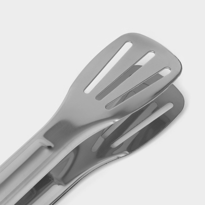 Щипцы кухонные Доляна &laquo;Лопатка&raquo;, 304 сталь, 33,5 см, цвет серебристый