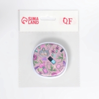 Зеркало складное &laquo;Флаконы&raquo;, 7,5 &times; 7,5 см, цвет розовый