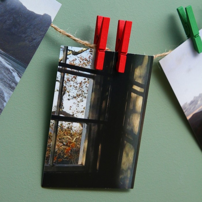 Набор прищепок для декора 50 шт., красные &mdash; 2,5 см