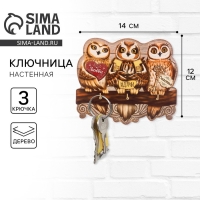 Ключница настенная &laquo;Совы&raquo;.