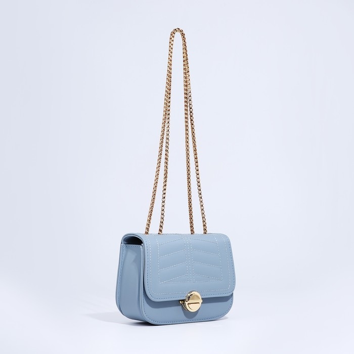 Сумка-мессенджер на клапане, цвет голубой Сумка-мессенджер на клапане, цвет голубой