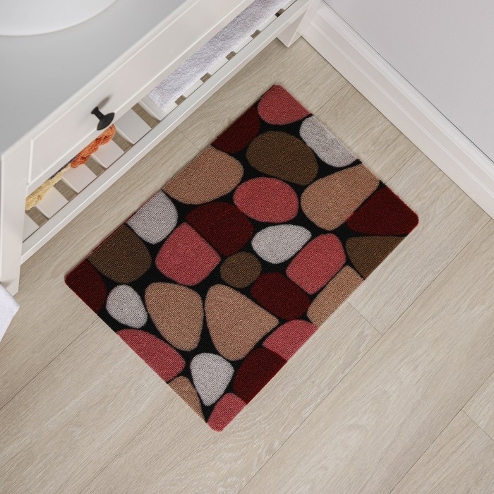 Коврик придверный влаговпитывающий Доляна, без окантовки, 37&times;58 см