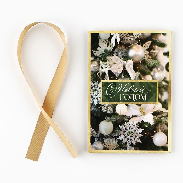 Пакет подарочный новогодний с лентой &laquo;Зима&raquo;, 13 х 19 х 9 см