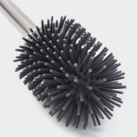 Ёршик для унитаза силиконовый SAVANNA, 10,8&times;42,5 см, цвет серый