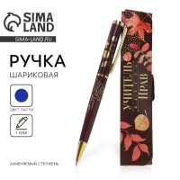 Ручка в подарочном футляре &laquo;Учителю: Учитель всегда прав!&raquo;, металл, синяя паста, 1.0 мм