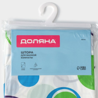 Штора для ванной Доляна &laquo;Круги&raquo;, 180&times;180 см, PEVA