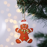 Ёлочная игрушка новогодняя &laquo;Печенька&raquo;, на Новый год, хдф, 6,6 х 9,4 см