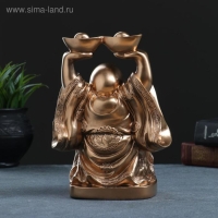 Фигура "Хотей с чашами" бронза, 10х15х21см Фигура "Хотей с чашами" бронза, 10х15х21см