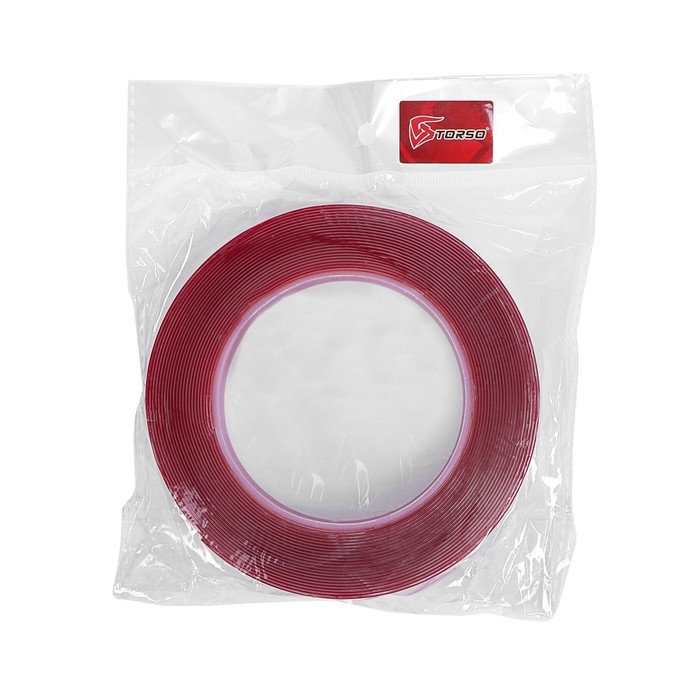 Клейкая лента TORSO, прозрачная, двусторонняя, акриловая, 15 мм x 10 м Клейкая лента TORSO, прозрачная, двусторонняя, акриловая, 15 мм x 10 м