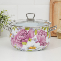 Кастрюля эмалированная &laquo;Пион&raquo;, 4 л, индукция