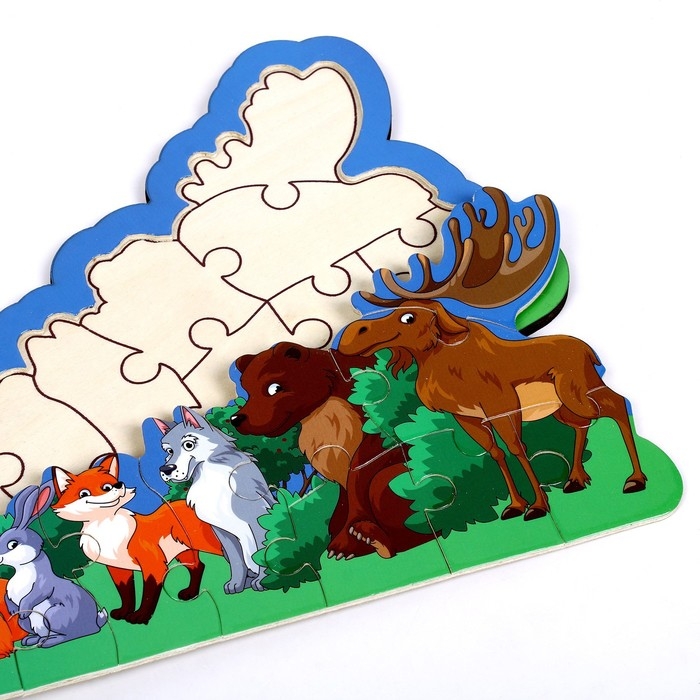 Пазлы на подложке &laquo;&lrm;Лес&raquo;&lrm;