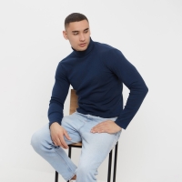 Водолазка мужская MINAKU: Basic line MAN цвет индиго, размер 44