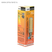 Лампа светодиодная Ecola, E14, T25, 10 Вт, 4000 K, 340&deg;, для холодильников и швейных машин