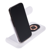 Беспроводное зарядное устройство 3 в 1 Y36, 15 W, складная, подсветка, USB, Type-C, белая Беспроводное зарядное устройство 3 в 1 Y36, 15 W, складная, подсветка, USB, Type-C, белая