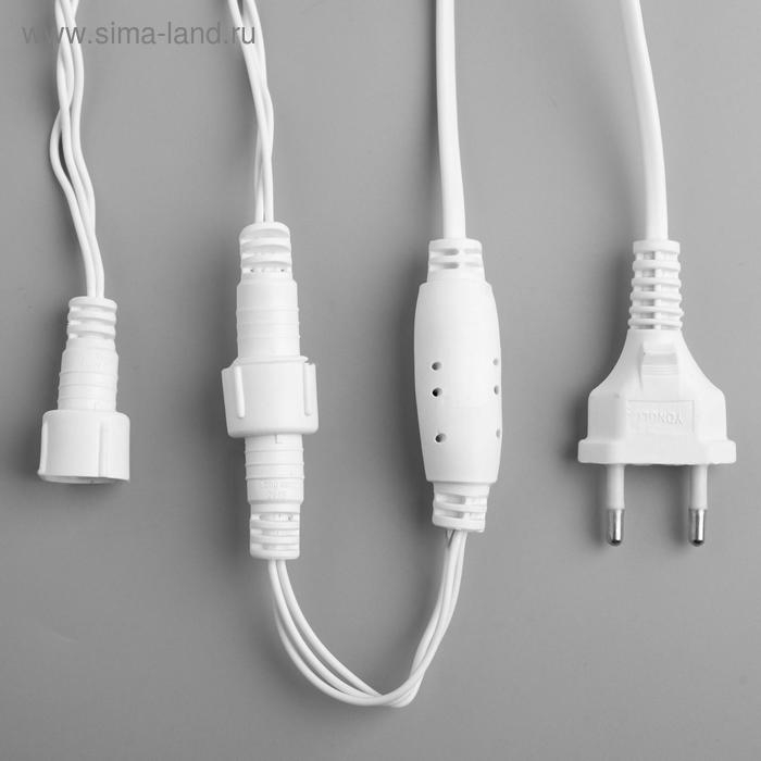 Гирлянда &laquo;Нить&raquo; 10 м, IP44, УМС, белая нить, 100 LED, свечение белое, 220 В