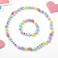 Набор детский «Выбражулька» 2 предмета: бусы, браслет, лучшие друзья, цветной Набор детский «Выбражулька» 2 предмета: бусы, браслет, лучшие друзья, цветной