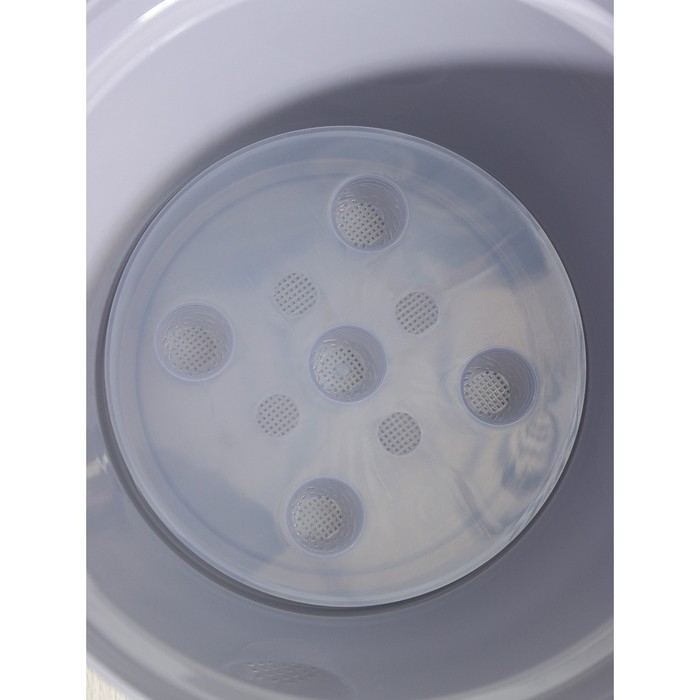 Кашпо для цветов со вставкой &laquo;Порто&raquo;, 15 л, серое