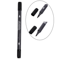 Маркер акварельный "Сонет", двусторонний: пулевидный/кисть водная основа, сажа газовая (черный), 150121-72 Маркер акварельный "Сонет", двусторонний: пулевидный/кисть водная основа, сажа газовая (черный), 150121-72