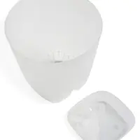 Кашпо с прикорневым поливом 2 л  D-14,5см, H-15см прозрачный "Гранд"