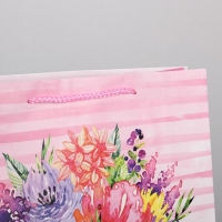 Пакет подарочный ламинированный, упаковка, &laquo;With Love&raquo;, L 28 х 38 х 9 см