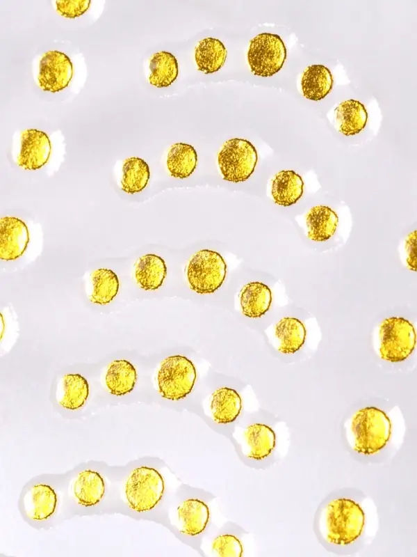 Наклейки для ногтей &laquo;Бусинка&raquo;, металлизированные, цвет золотистый