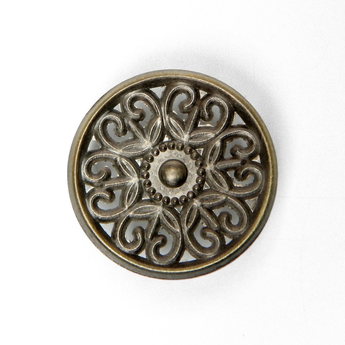 Ручка кнопка ТУНДРА РК026АВ, цвет бронза, 8 шт TMP