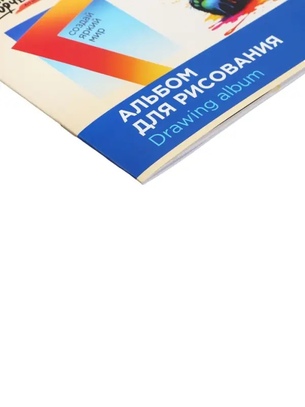 Альбом д/рис А4 12л на скрепке "Школа творчества" Панда