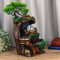 Фонтан "Хижина под деревом" 32х15х13 см (с подсветкой)